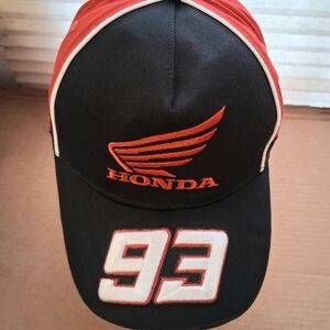 Honda Motorcycle Racing Black and Red Men's Cap